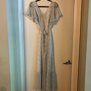 Polka dot maxi dress